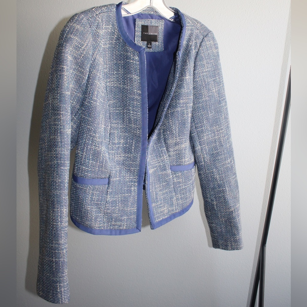 Periwinkle tweed jacket